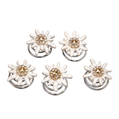 Alpenflüstern DAHEIM Greta Haar-Curlies Haarschmuck creme-weiß 5er Set