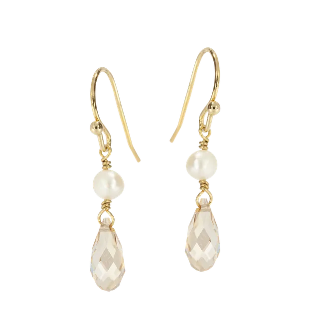 Juvelan Golden Wedding Ohrringe Gold Kristalltropfen Perle