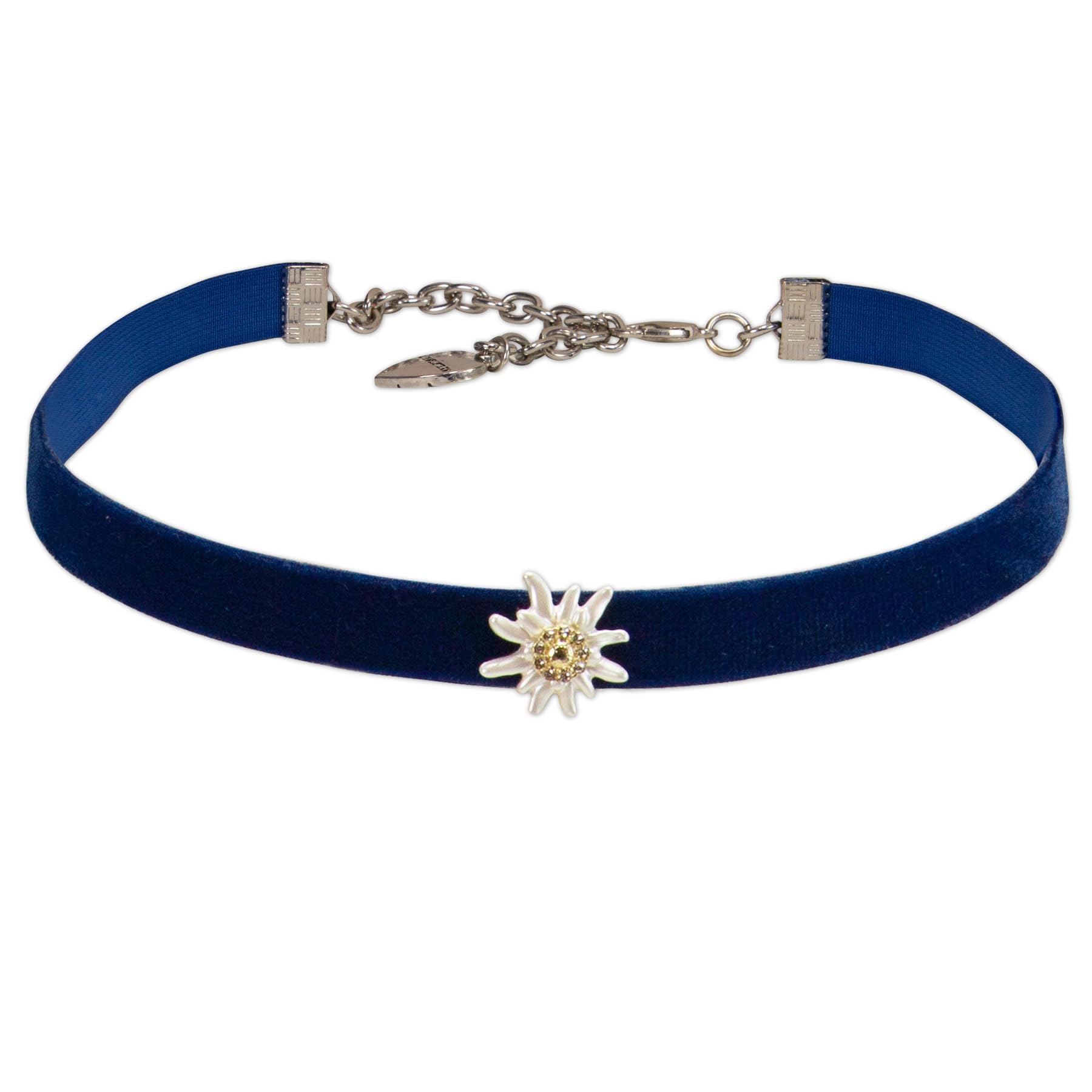 Alpenflüstern DAHEIM Greta DHK330 Samtkropfband blau mini