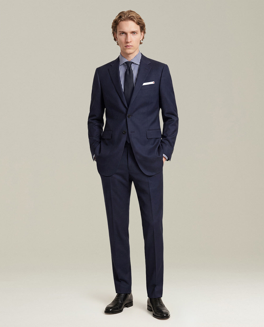 Kiton Streifen Hemd Baumwolle Hellblau Gr.40