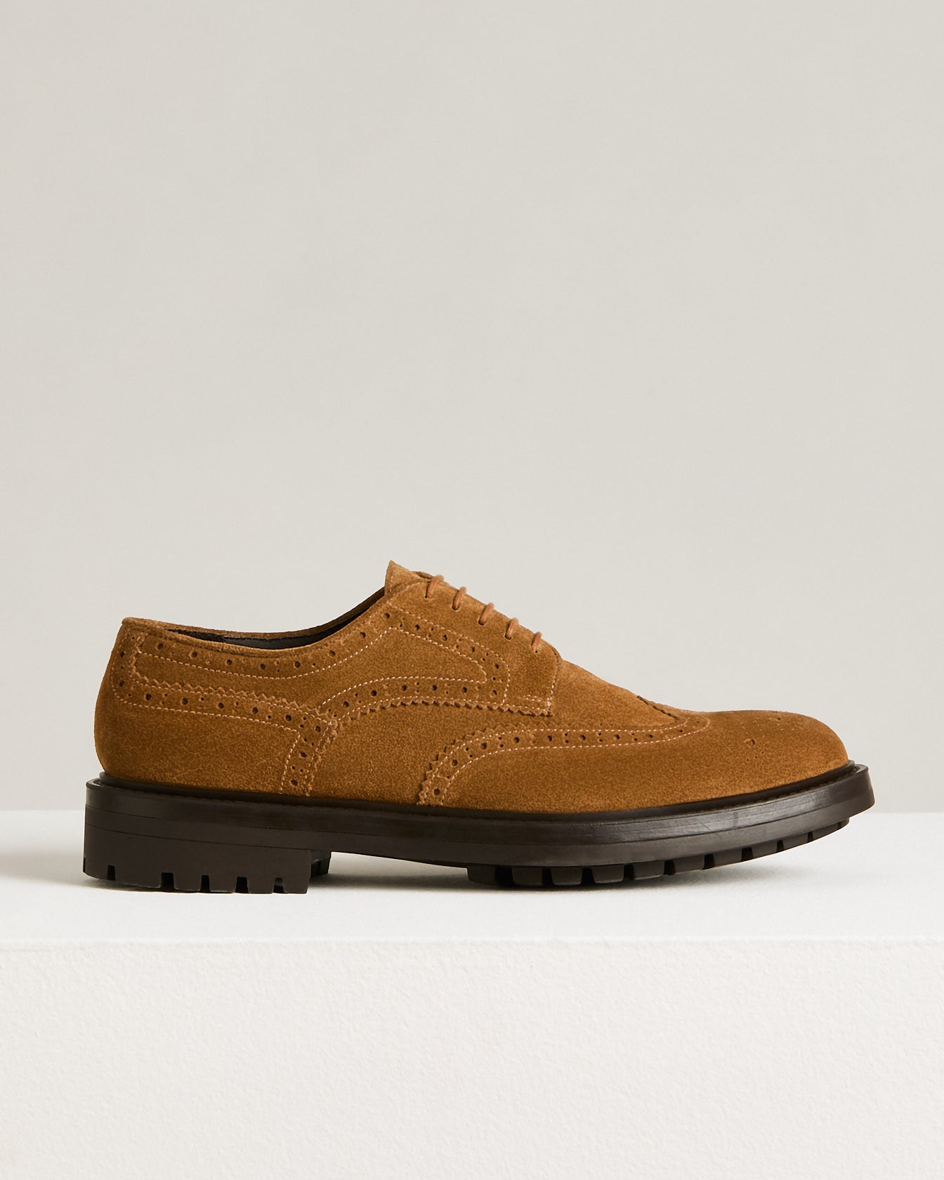 Kiton Derby Schuhe Kalb Wildleder Camel Gr.43