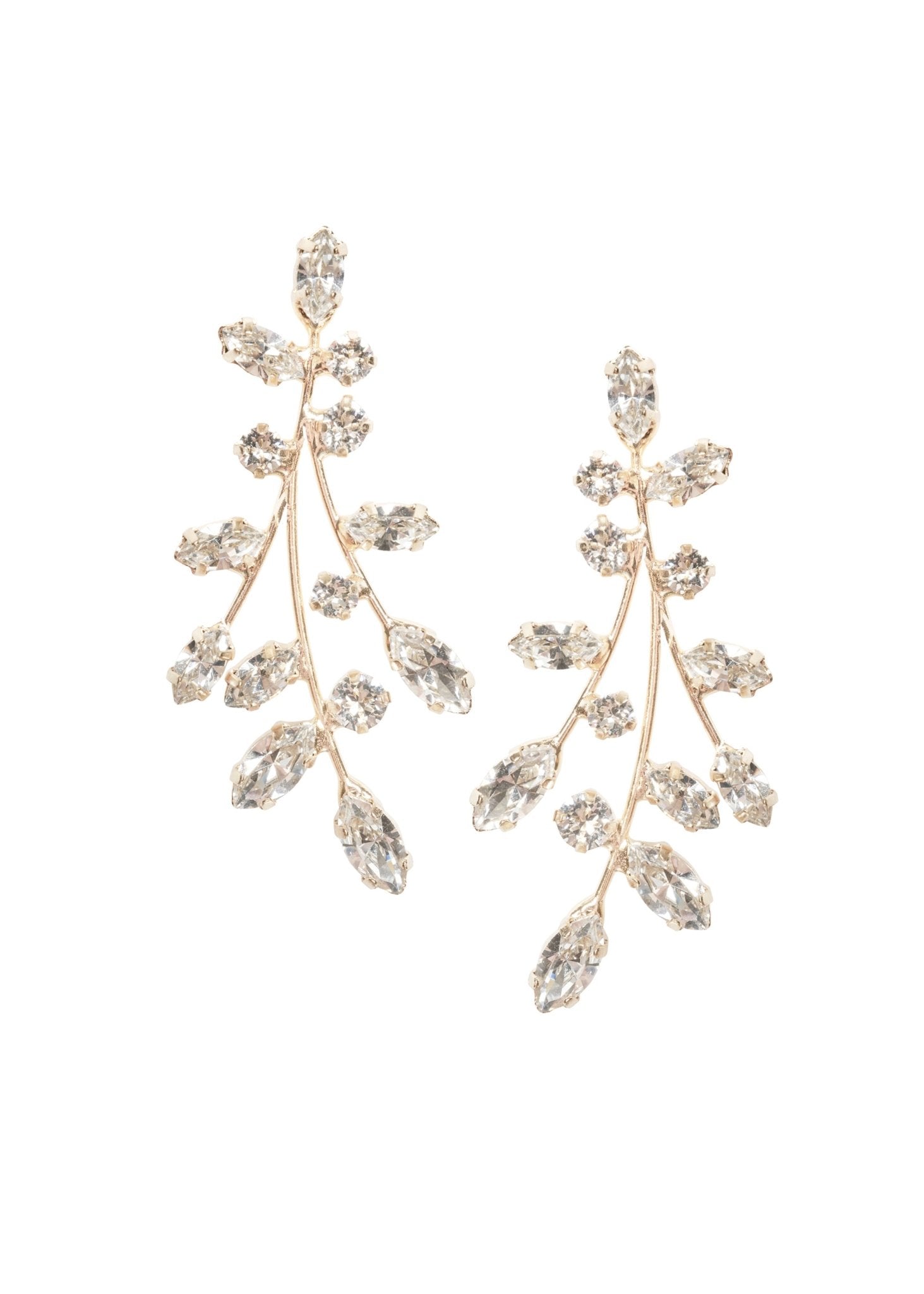 Elizabeth Bower Fleur Stud Ohrringe Rhodium Kristall-Blüte 60mm