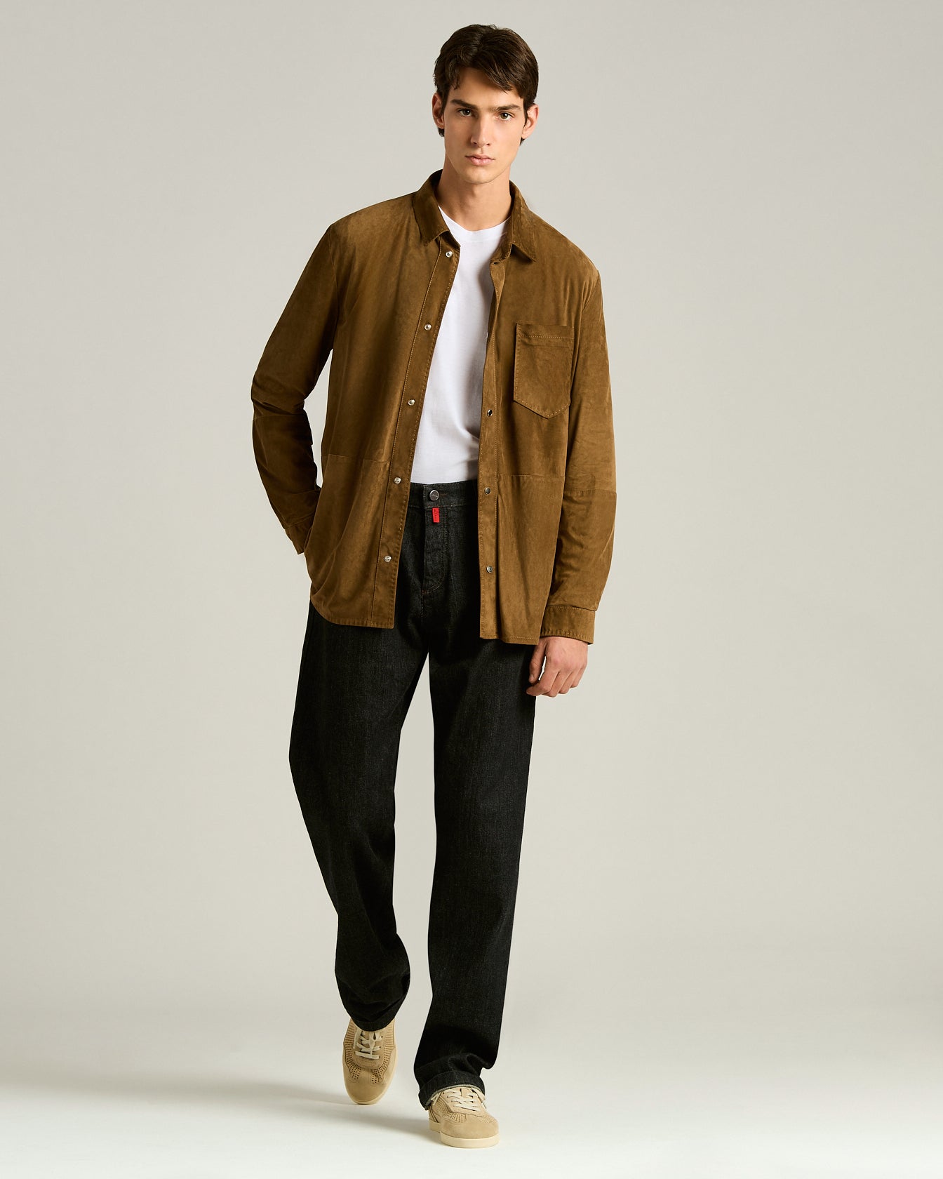 Kiton Shoes Openwork Suede Sneakers Kalbsleder Wildleder
