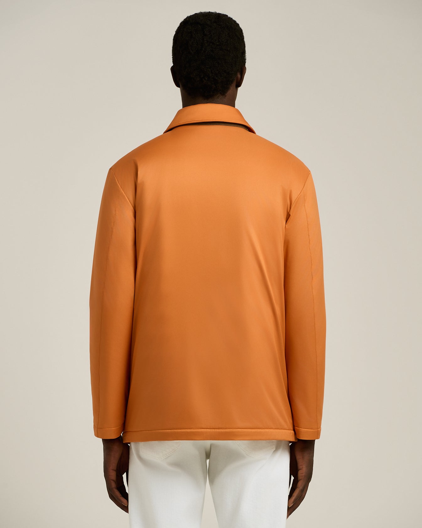Kiton Technical Overshirt Hemdjacke Hellorange