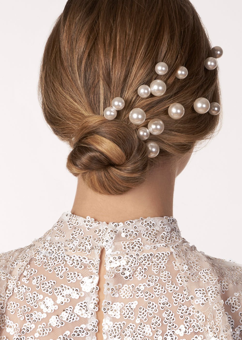 Elizabeth Bower Bubble Pearl Braut Haarnadeln Rhodium 5er
