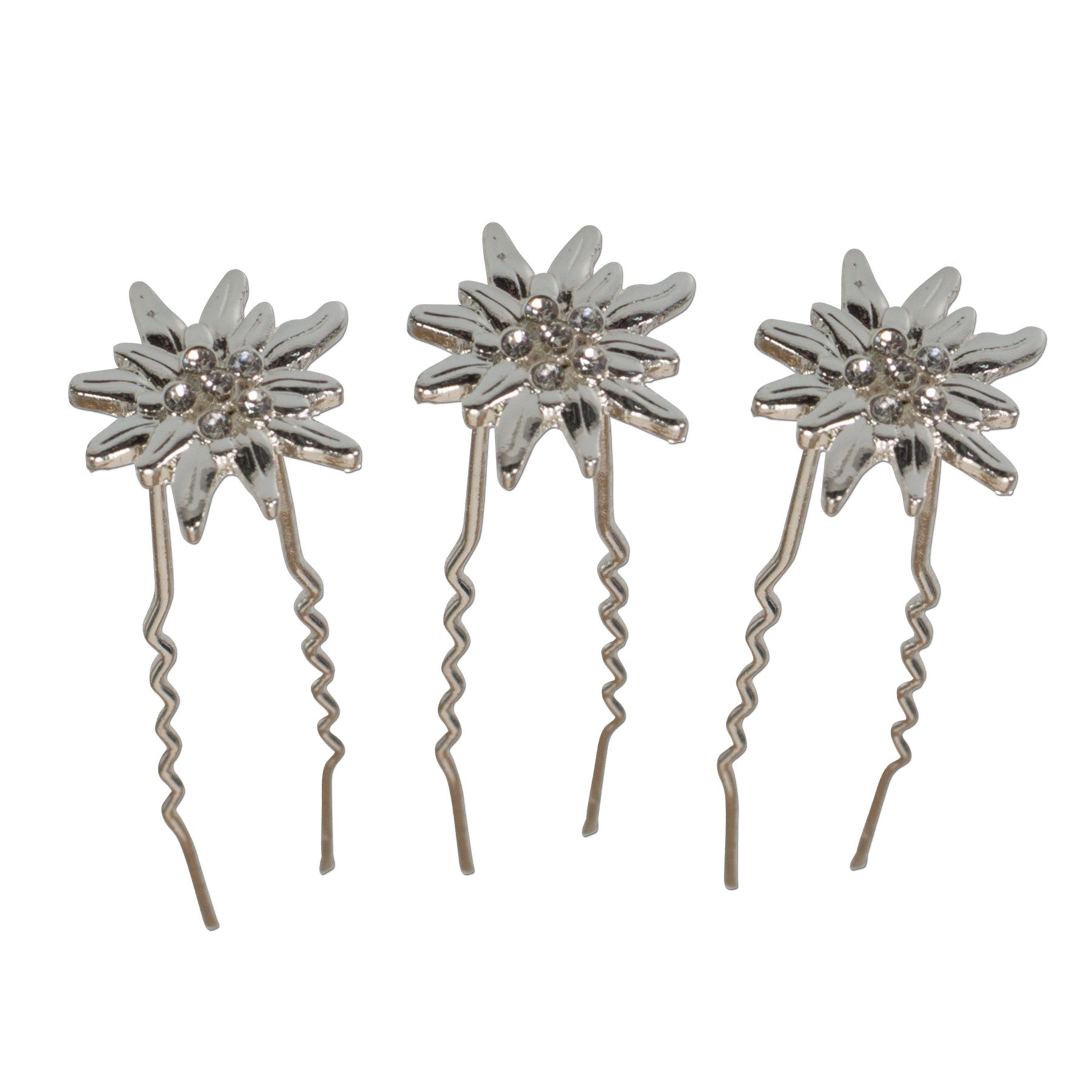 Alpenflüstern DAHEIM ADV099 Haarnadeln Edelweiss 3er-Set
