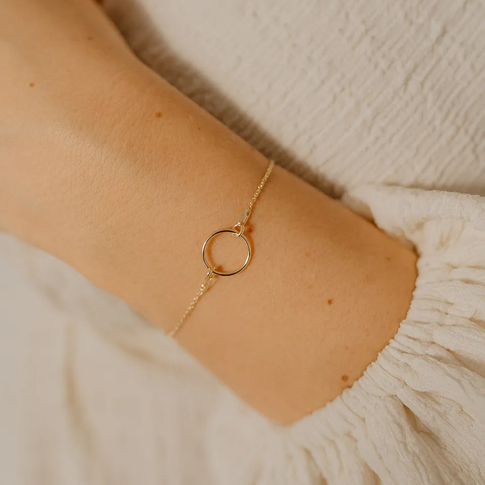 Perlenbräute Toni Armband Gold Kreis 16-19cm Trauzeugin