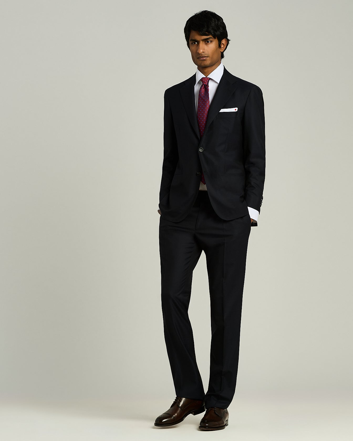 Kiton Seidenkrawatte Gemustert 8,5 cm Handgenäht