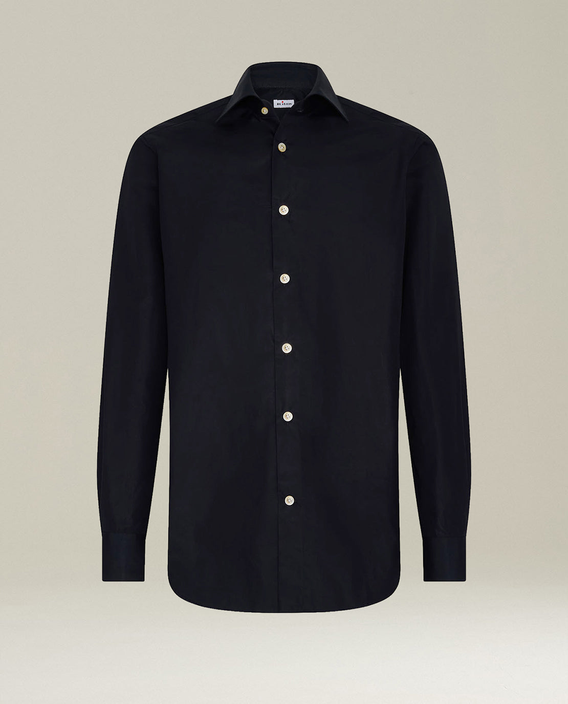 Kiton Shirts Black Cotton Shirt Hemd schwarz Baumwolle