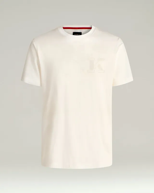 Kiton T-Shirt Weiß Baumwolle L Rundhals
