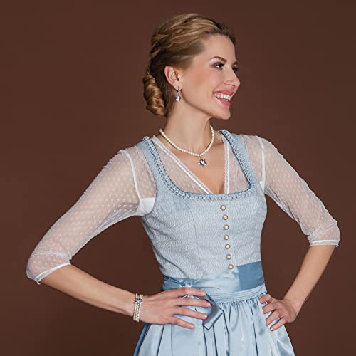 Alpenflüstern DAHEIM DAB082 Perlenarmkette Edelweiss 3-reihig creme