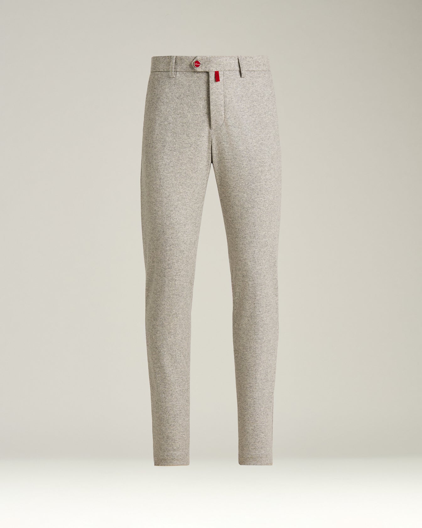 Kiton Virgin Wool Cashmere Hose grau melange Wolle Kaschmir