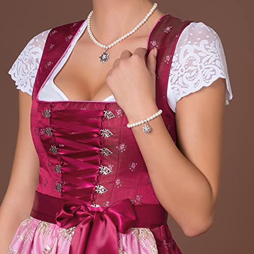 Alpenflüstern DAHEIM Perlenarmband Edelweiss Creme-weiß