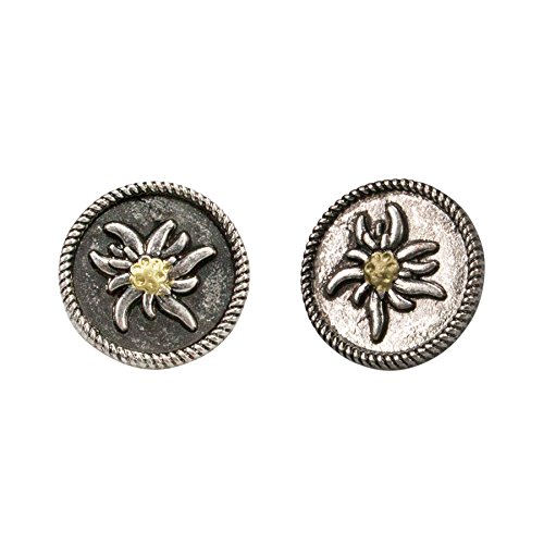 Alpenflüstern DAHEIM Ansteck-Pins Edelweiss 2er-Set