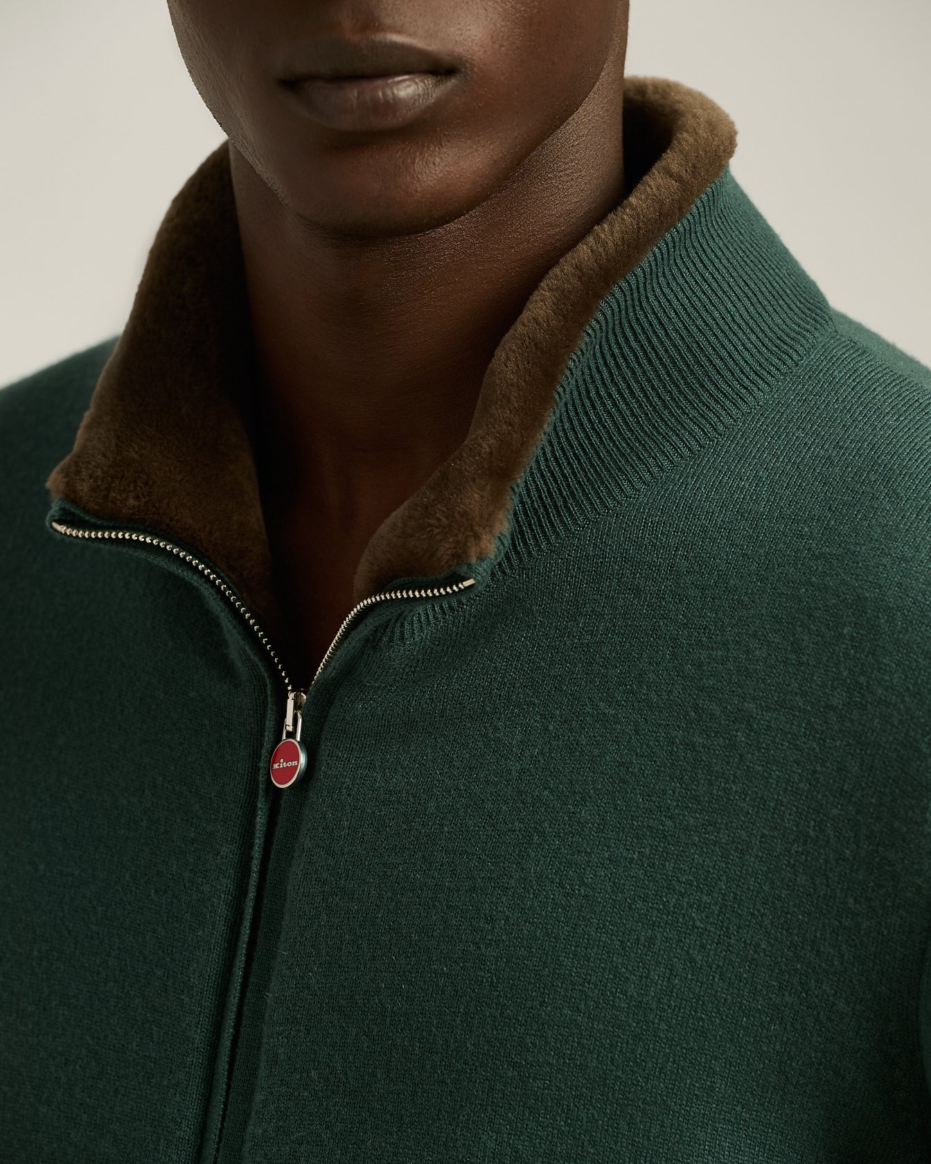 Kiton Jackets Jacke braun Kaschmir Zip Regular