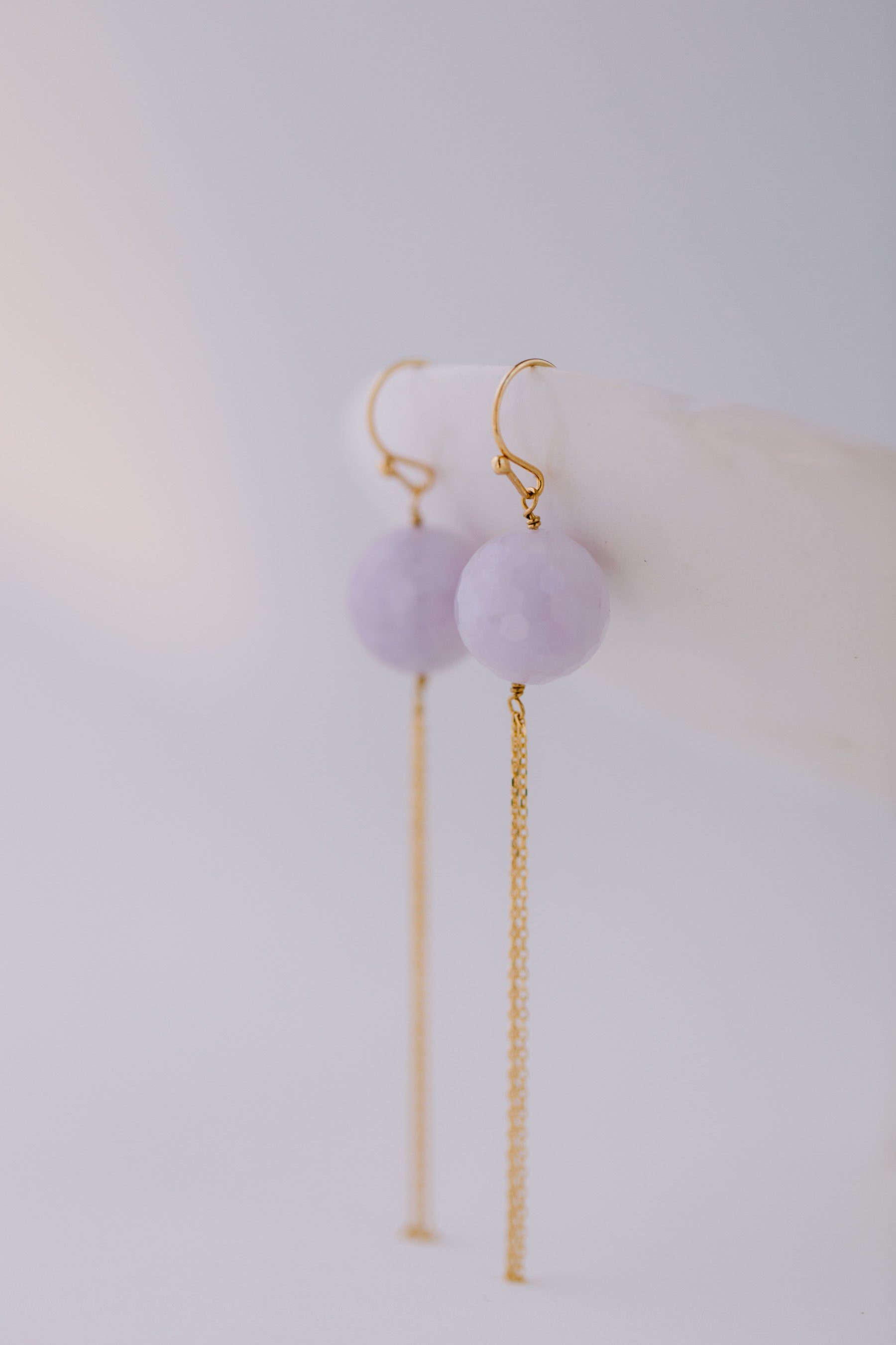 Juvelan Ohrringe mit Amethystquarz Ohrhänger Gold 8 cm