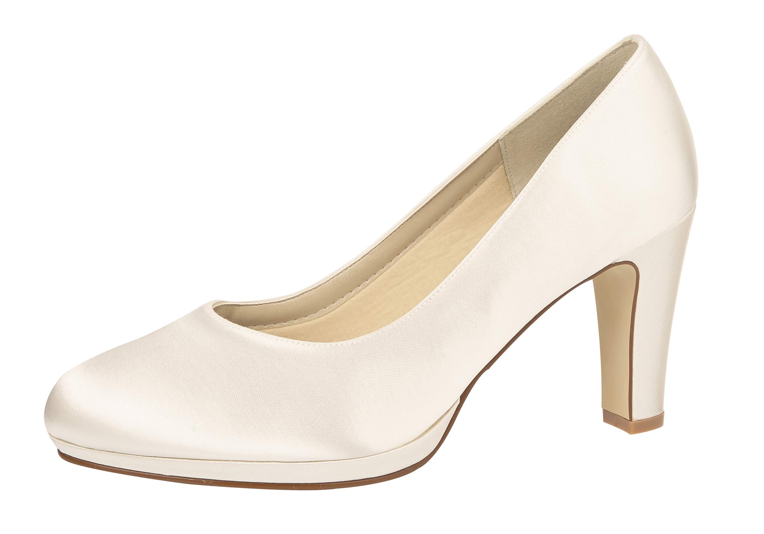 Rainbow Club Essentials Grace Pumps 38 EU Ivory Satin Blockabsatz