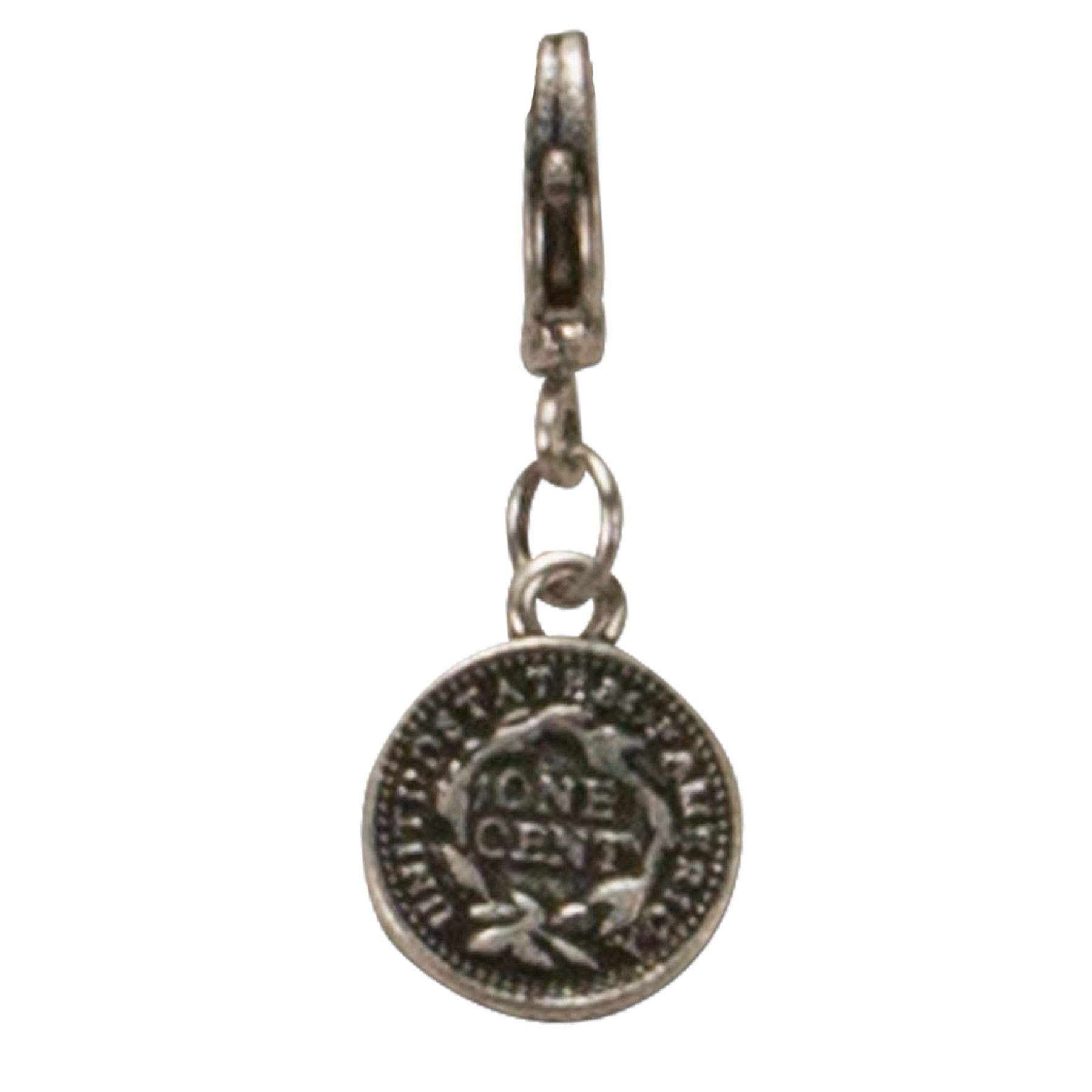 Alpenflüstern Münze Mini Anhänger Charivari Antik-Silber