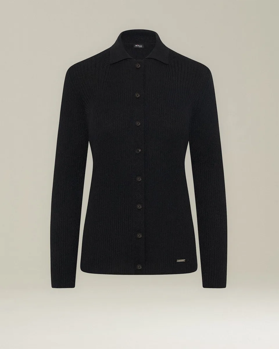 Kiton Shirts Camicia Lana Lamé Hemd Wolle-Mix