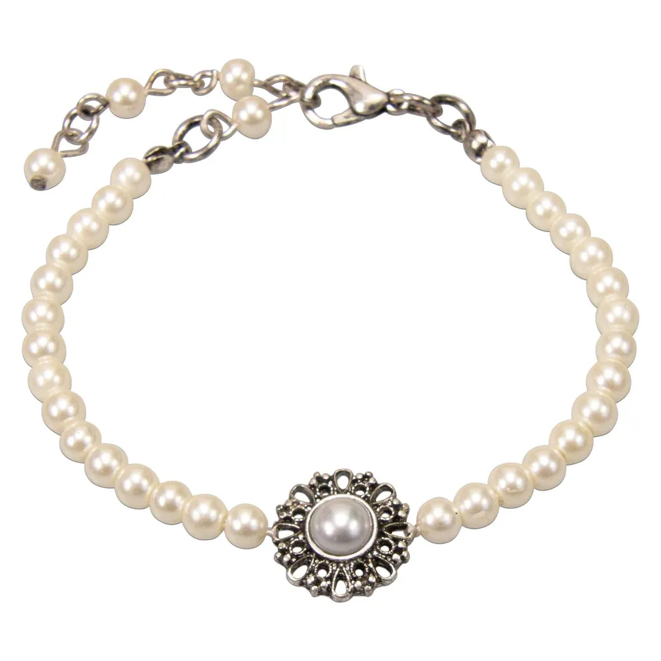Alpenflüstern DAHEIM DAB076 Helena Armband creme-weiß Perlen