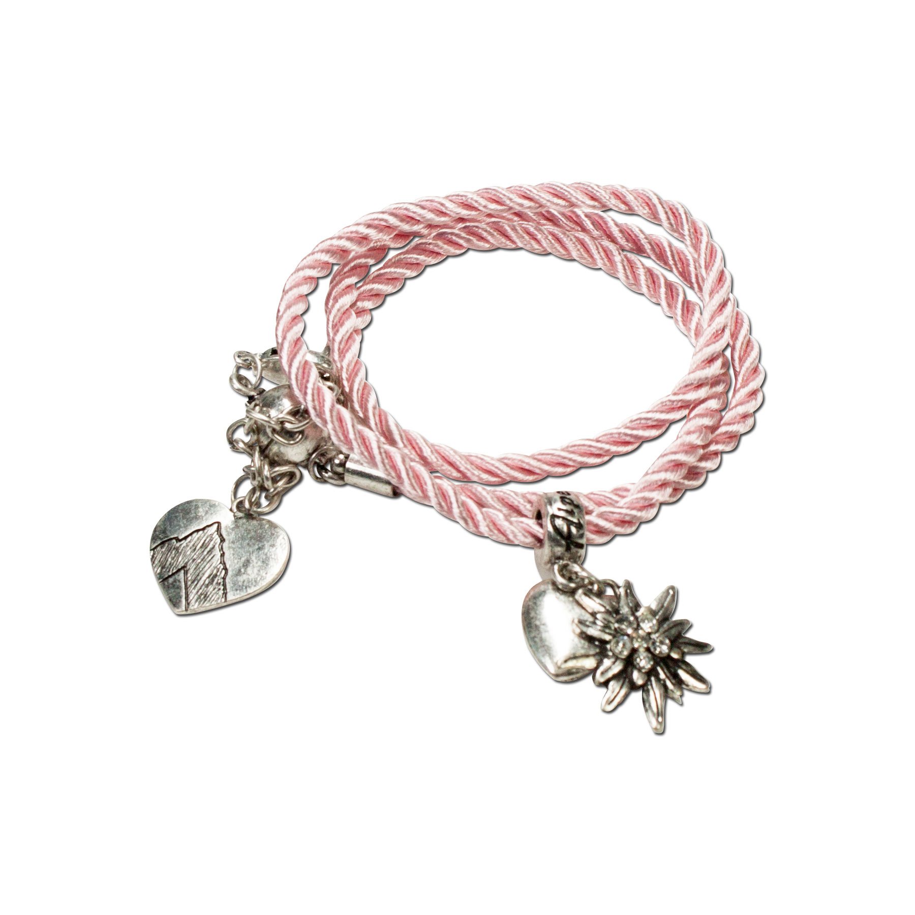 Alpenflüstern DAHEIM DAB026 Wickelarmband Edelweiß blau