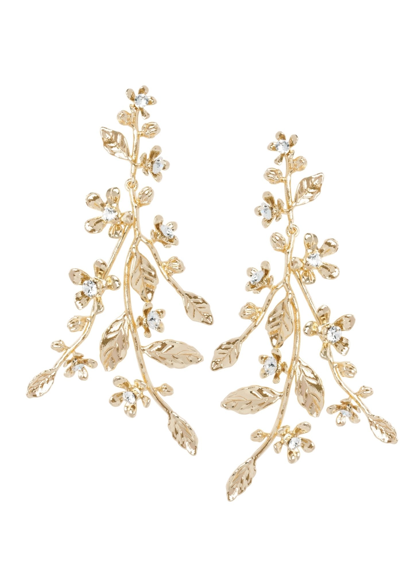 Elizabeth Bower Athena Tropfen Ohrringe Rhodium Kristall