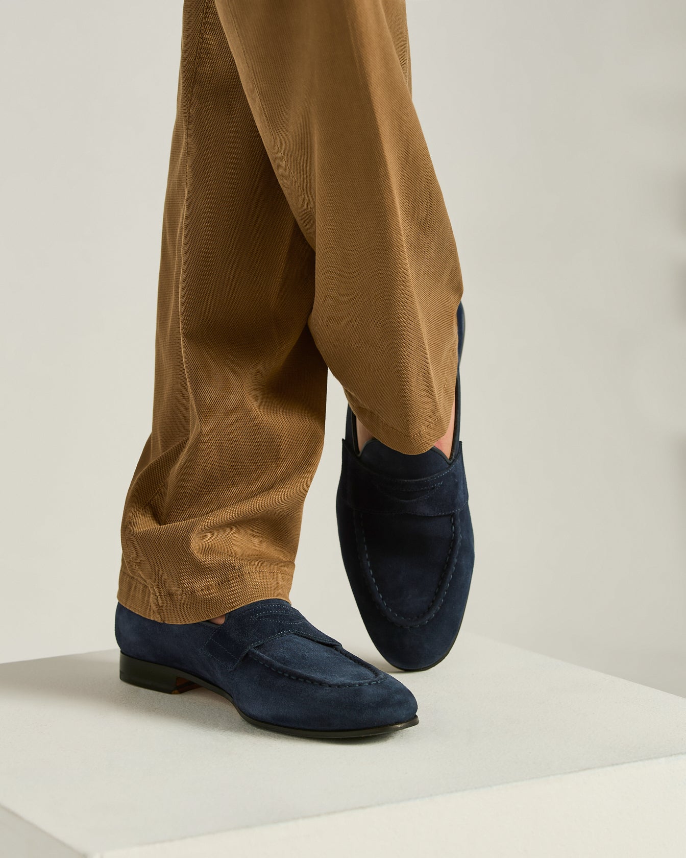 Kiton Loafers Wildleder Ocean Blue Größe 43