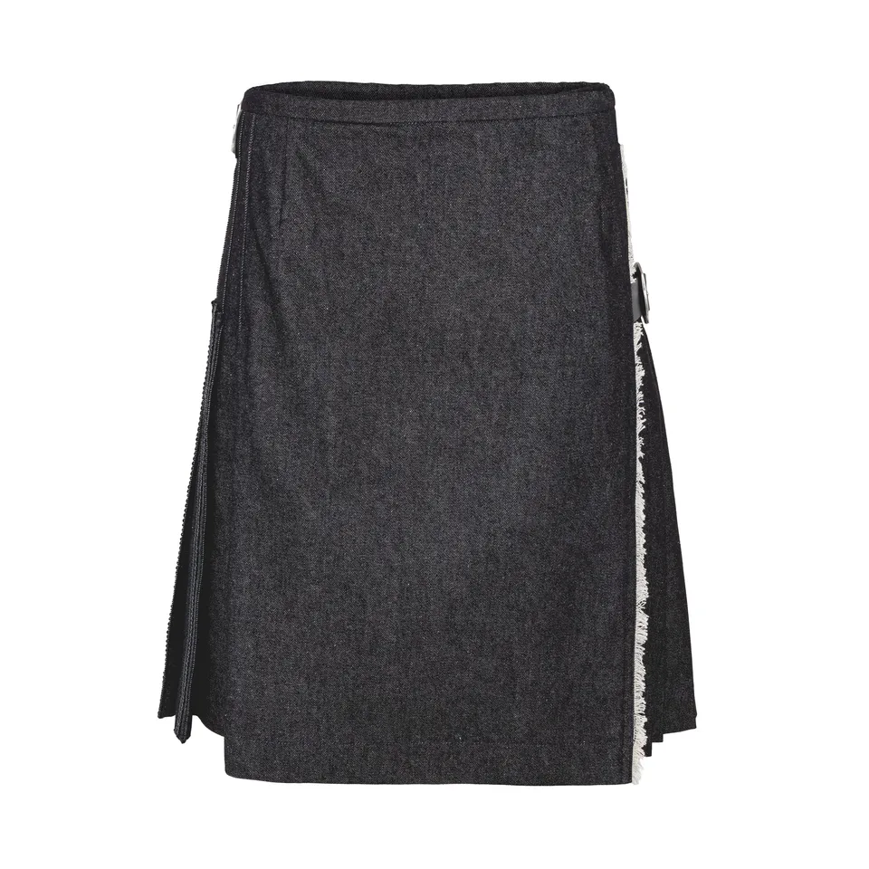 Rettl Women Levi Kilt Denim schwarz mit Borten