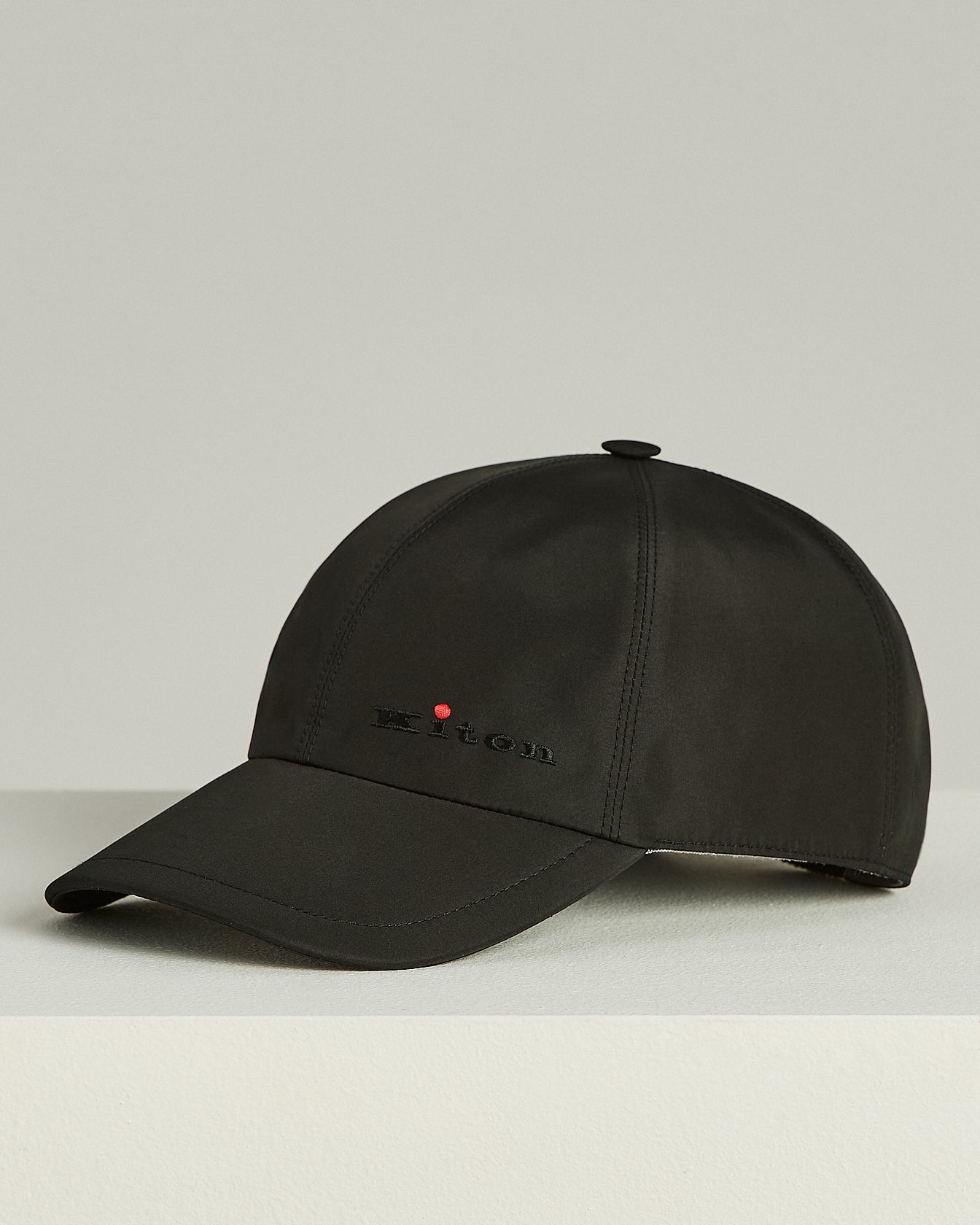 Kiton Baseballcap Schwarz Technical Stoff TU