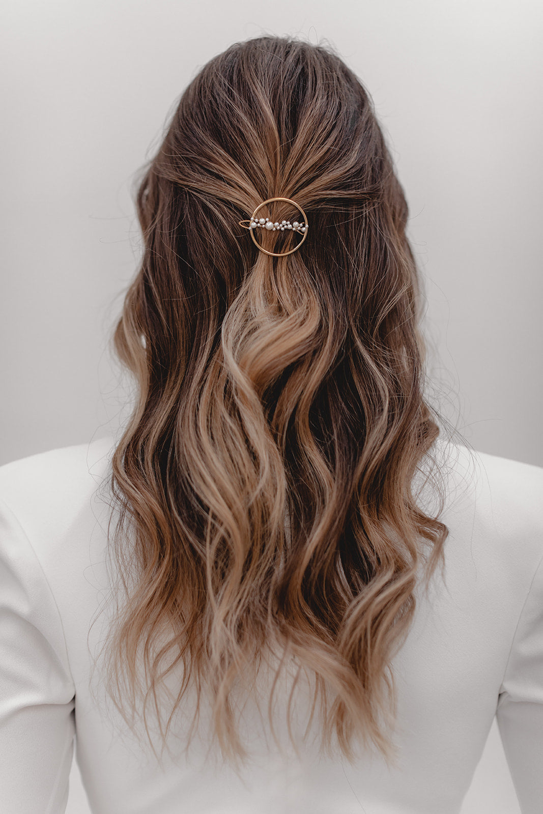 Juvelan Companion Haarclip Perlen Silber rund 4 cm Braut