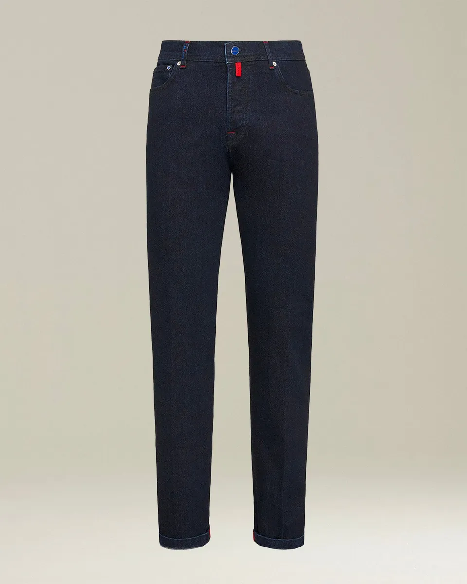 Kiton Cotton Ultra-Slim Hose Gr.34 Denim Stretch