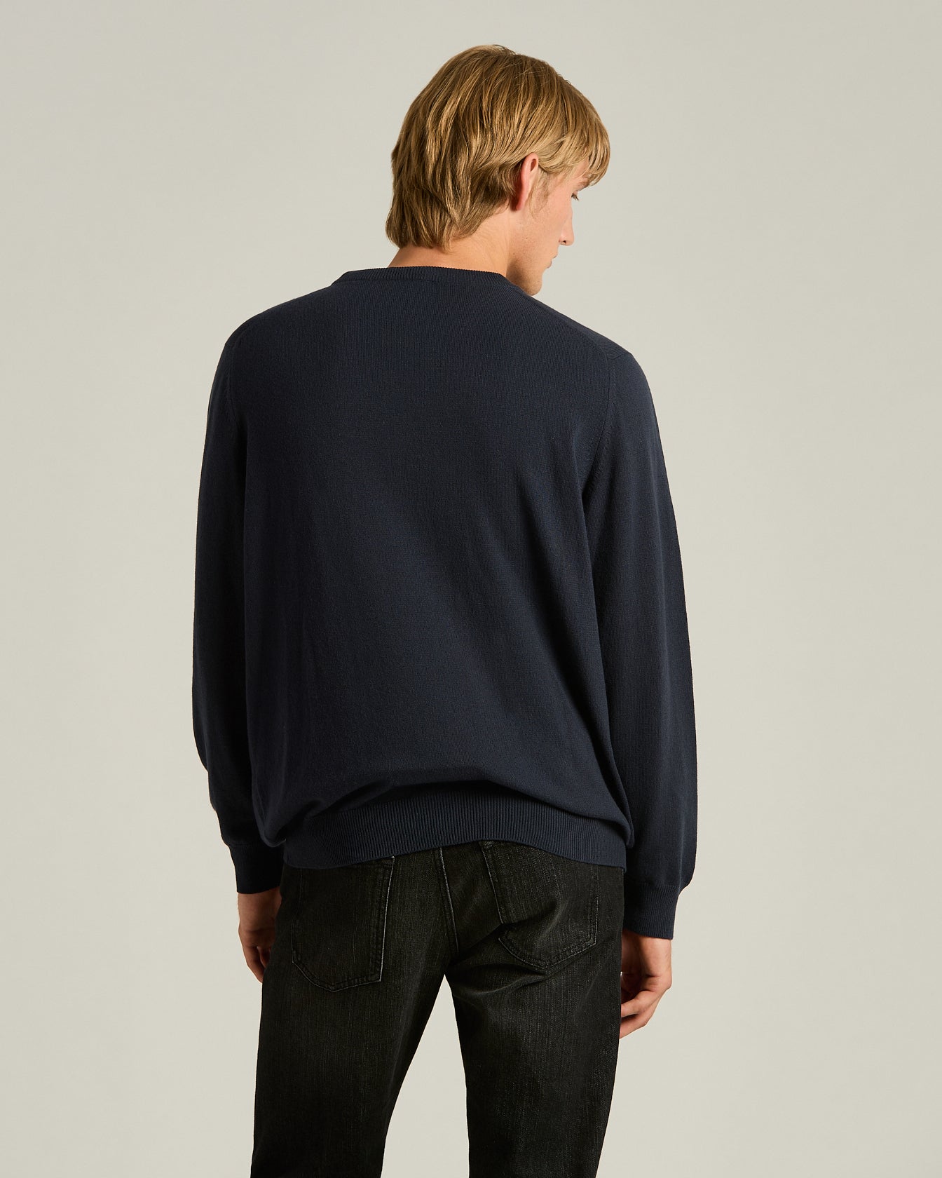 Kiton Crew Neck Pullover Kaschmir Mitternachtsblau M