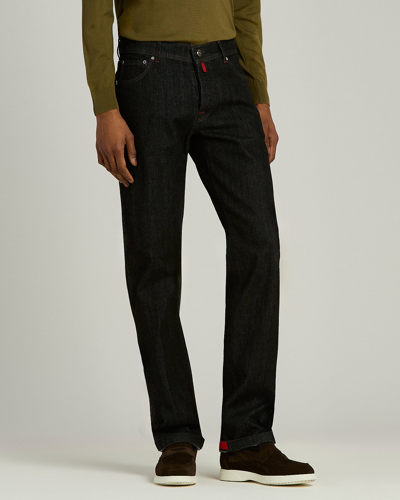Kiton Five-Pocket Jeans Stretch schwarz Gr.34 tapered