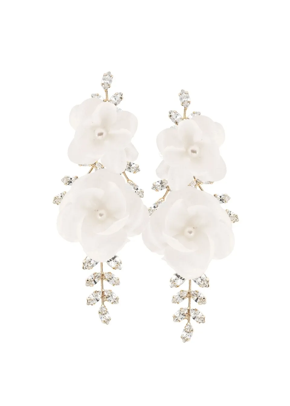 Elizabeth Bower Artemis Organna Statement Ohrringe Rhodium/Ivory