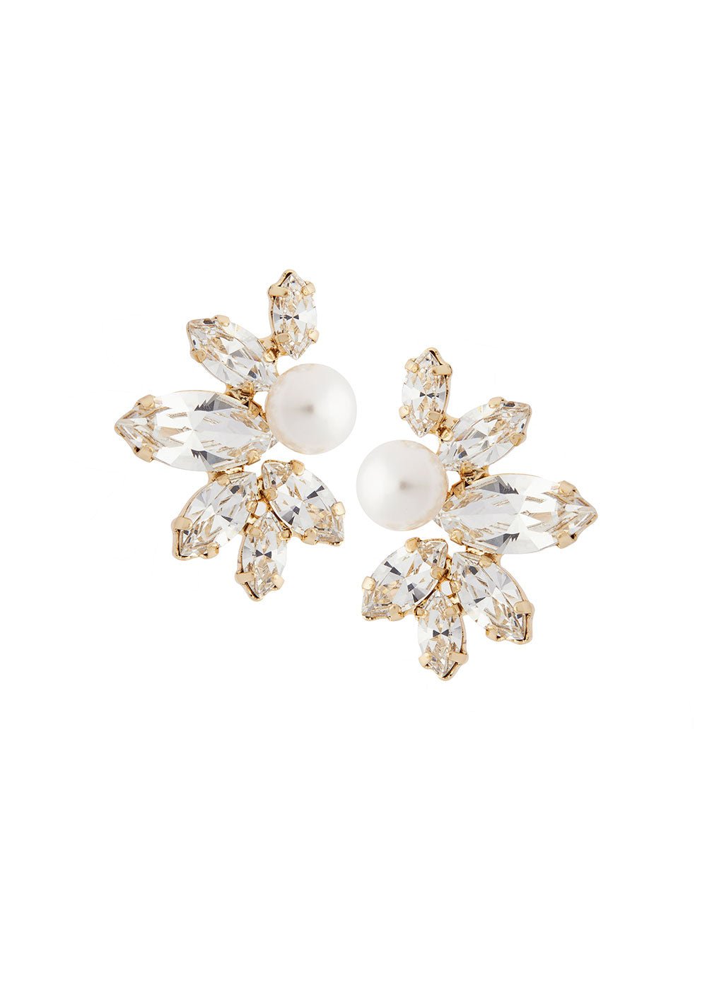 Elizabeth Bower Eden Burst Ohrstecker Rhodium Perle