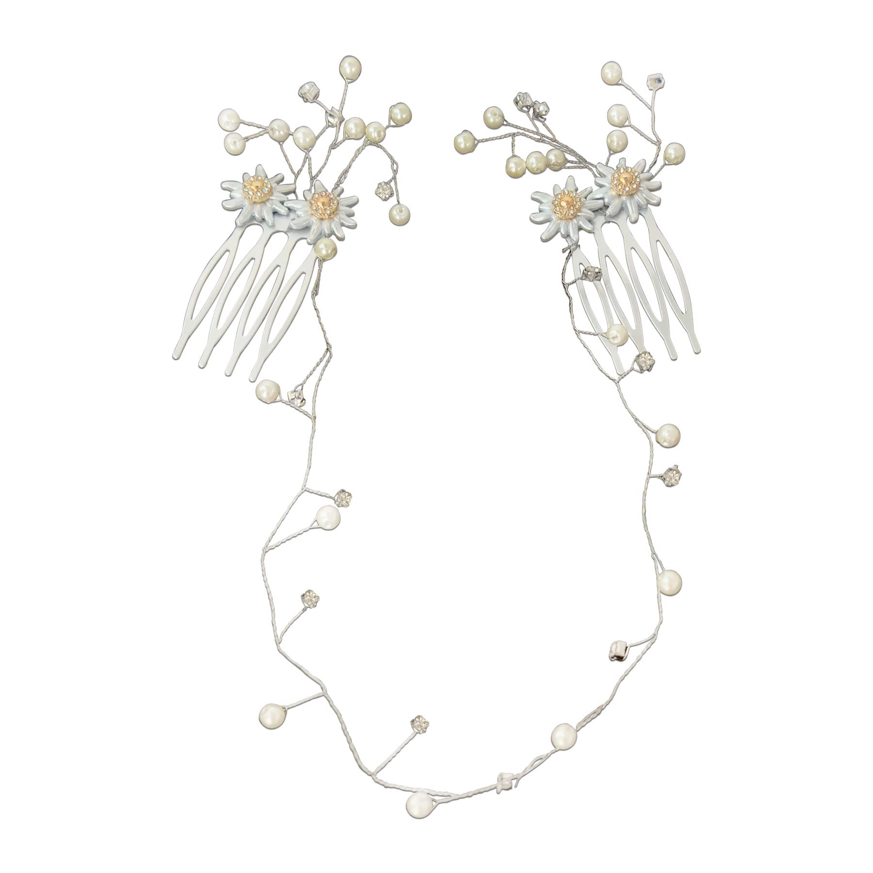 Alpenflüstern DAHEIM Greta ADV134 Haarkamm Edelweiss creme-weiß