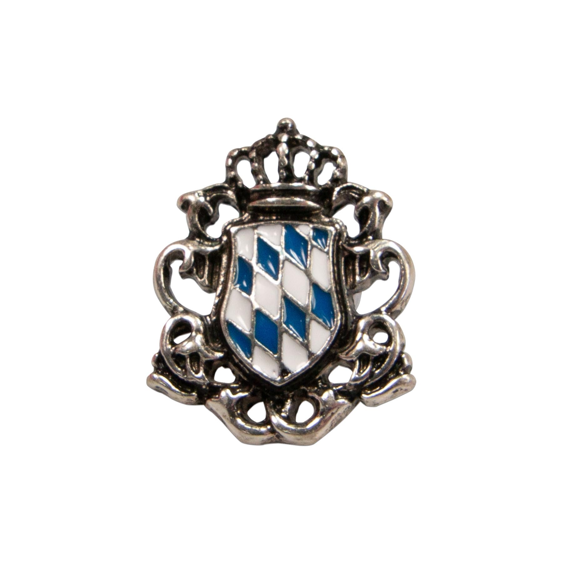 Alpenflüstern DAHEIM API140 Anstecker blau-weiß Wappen