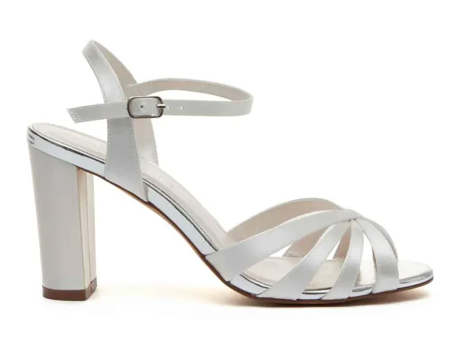 Rainbow Club Timeless Blake Sandalette Ivory Satin 9cm