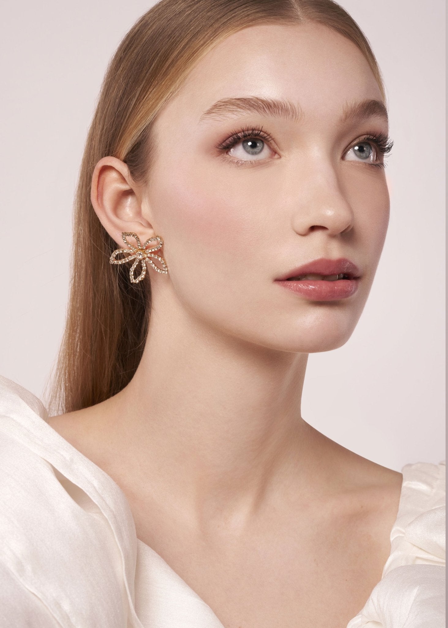 Elizabeth Bower Pavet Stud Braut-Ohrstecker Kristall Gold