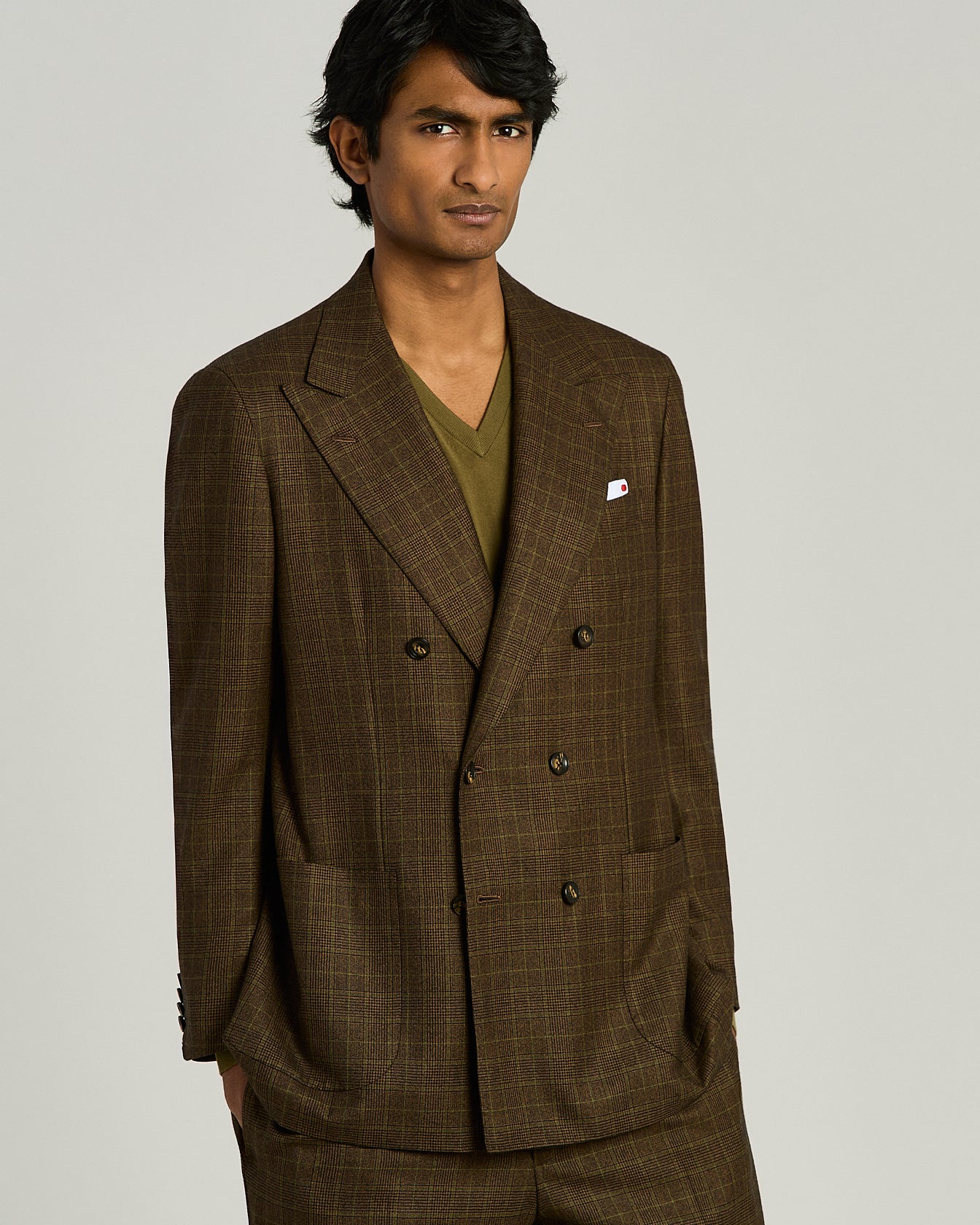 Kiton Suits Anzug Kaschmir Wolle braun 50