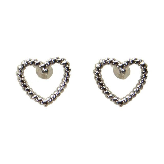 Alpenflüstern DAHEIM DOR074 Ohrstecker Herz silber-farben mini