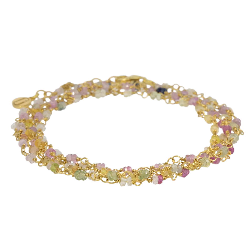Juvelan Multicolor Chameleon Wickelarmband Gold 88 cm