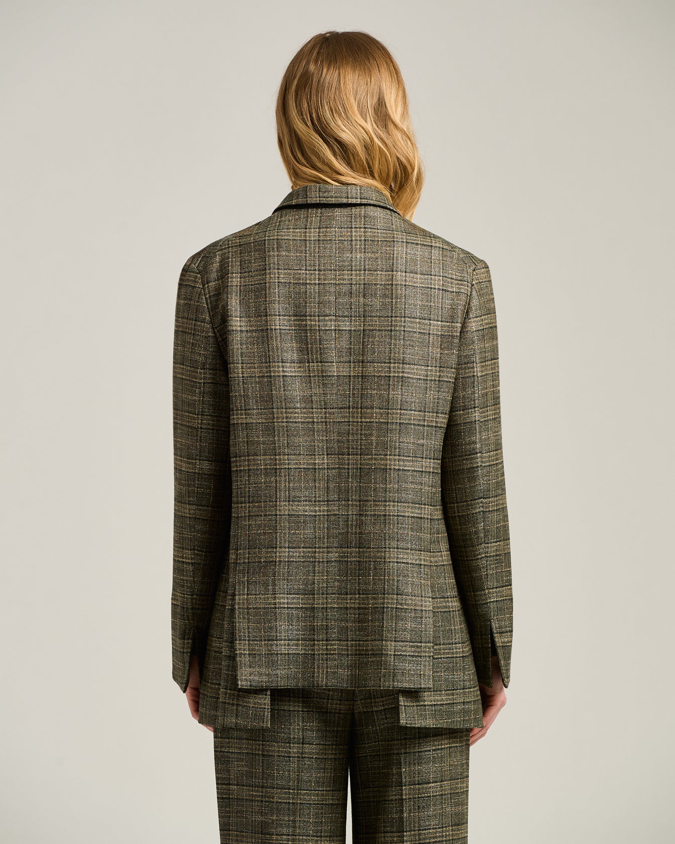 Kiton Jackets Prince of Wales Blazer grün Viskose