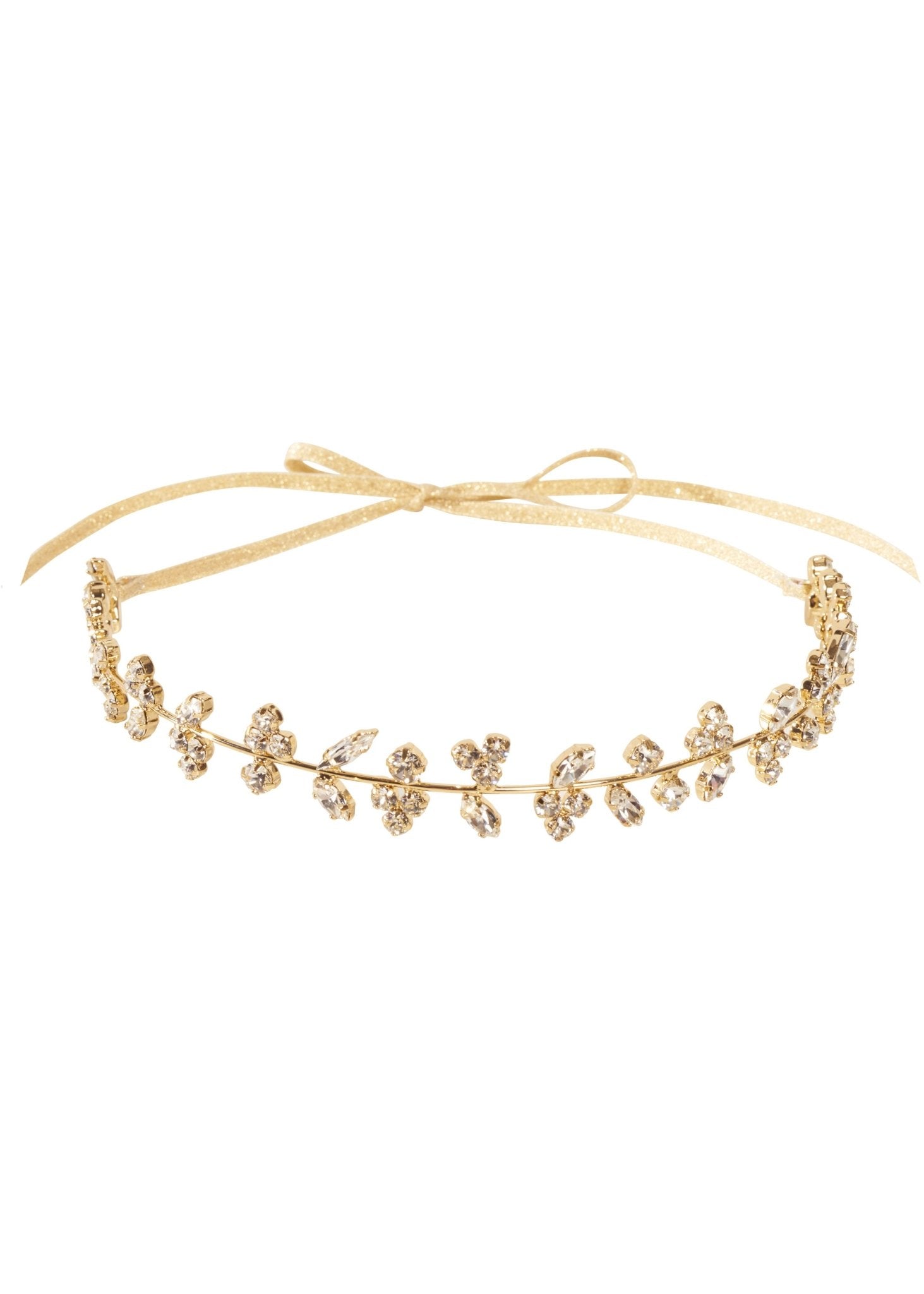 Elizabeth Bower Bud Crystal Haarband Rhodium Kristall