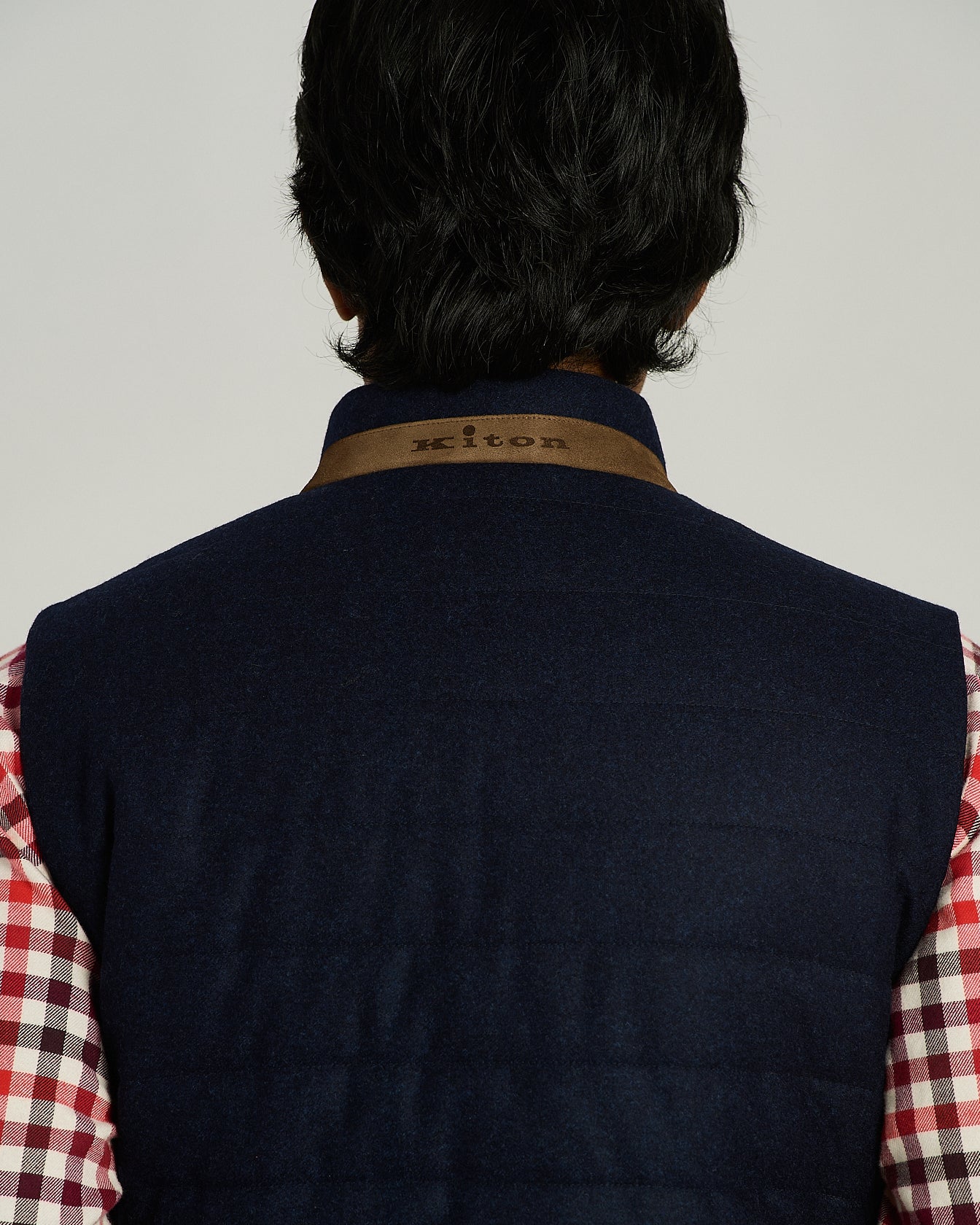 Kiton Gilet Navy Steppweste Weste Größe 50