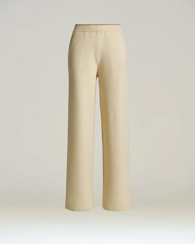 Kiton Cream White Wool Pants Wollhose Cremeweiß Gr. 40