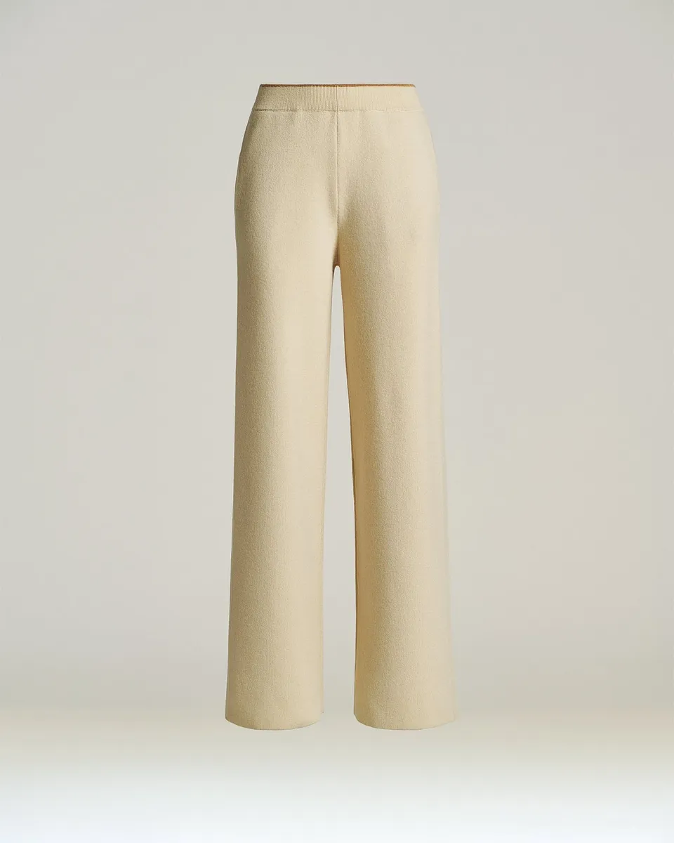 Kiton Cream White Wool Pants Wollhose Cremeweiß Gr. 40