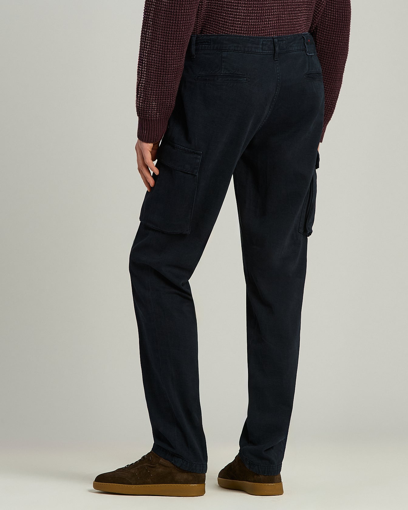 Kiton Hose Cargo Baumwolle-Stretch blau Gr. 34