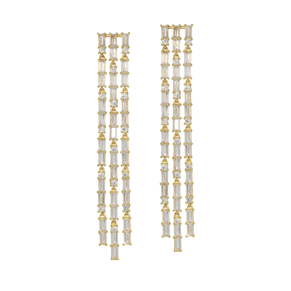 Juvelan My Highlight Ohrringe Baguette 7 cm Silber