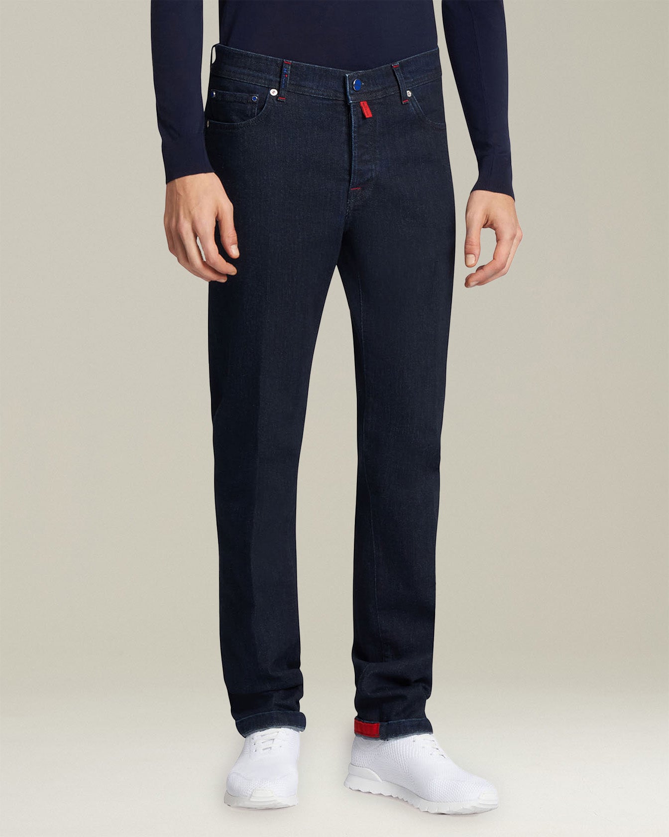 Kiton Jeans Five-Pocket Slim Fit Jeans dunkelblau Gr. 33